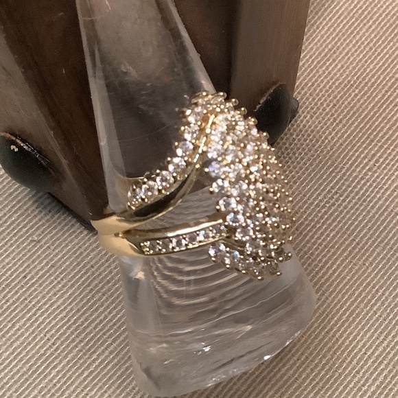 14KT Gold plated CZ Ring - Picture 2 of 4